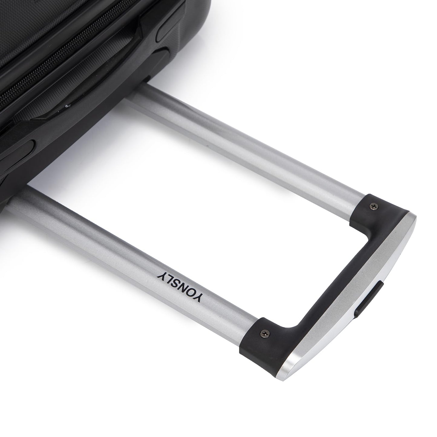YONSLY® Reisekoffer Trolley Rollkoffer Handgepäck Set, Kofferset, Gepäckset, Hartschalenreisekoffer Travel Koffer Suitcase mit 4 Rollen 360°, Zahlenschloss, Weicher Gummigriff (3er Set,M,L&XL,Schwarz)