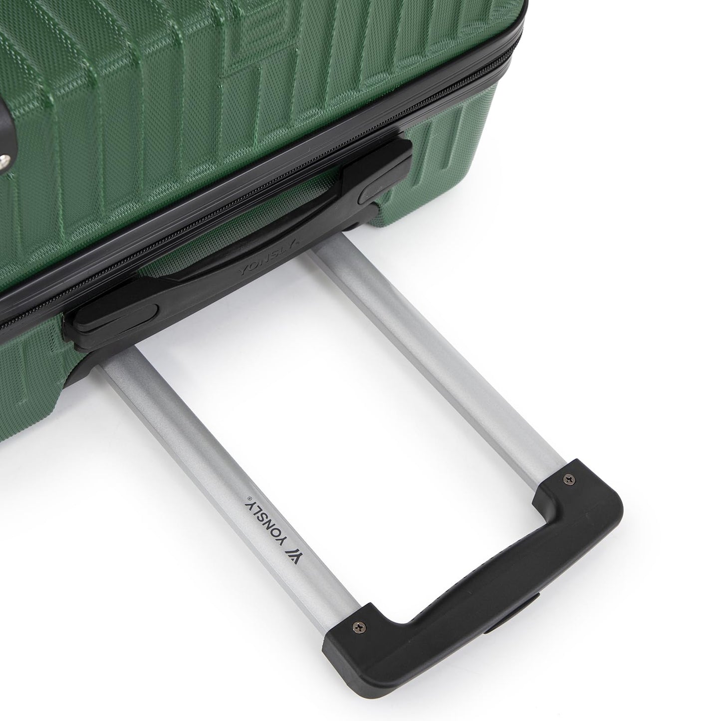 YONSLY® Trolley Travel Suitcase Set, Carry-on Rolling Suitcase, Luggage Set, Hardside Travel Suitcase with 4 360° Spinner Wheels, Combination Lock, Soft Rubber Handle (2 Piece Set, L&XL)