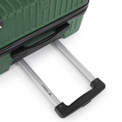 YONSLY® Trolley Travel Suitcase Set, Carry-on Rolling Suitcase, Luggage Set, Hardside Travel Suitcase with 4 360° Spinner Wheels, Combination Lock, Soft Rubber Handle (2 Piece Set, L&XL)