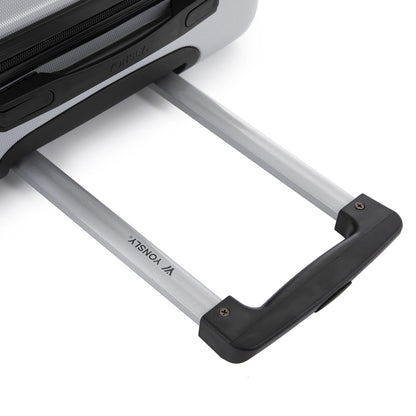 YONSLY® Trolley Reisekoffer Travel Suitcase, Rollkoffer Handgepäck, Hartschalenreisekoffer mit 4 Rollen 360°, Zahlenschloss, Weicher Gummigriff
