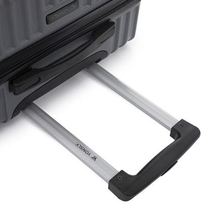YONSLY® Trolley Travel Suitcase, Rolling Suitcase Carry-on Hardshell Suitcase with 4 360° Wheels, Combination Lock, Soft Rubber Handle
