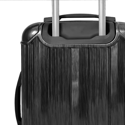 YONSLY® Suitcase Set, Trolley Travel Suitcase, Spinner Carry-on Luggage with 4 360° Wheels, ABS Hardshell, Security Lock, Soft Rubber Handle, 210D Lining (3-piece Set, M,L&XL, Black)