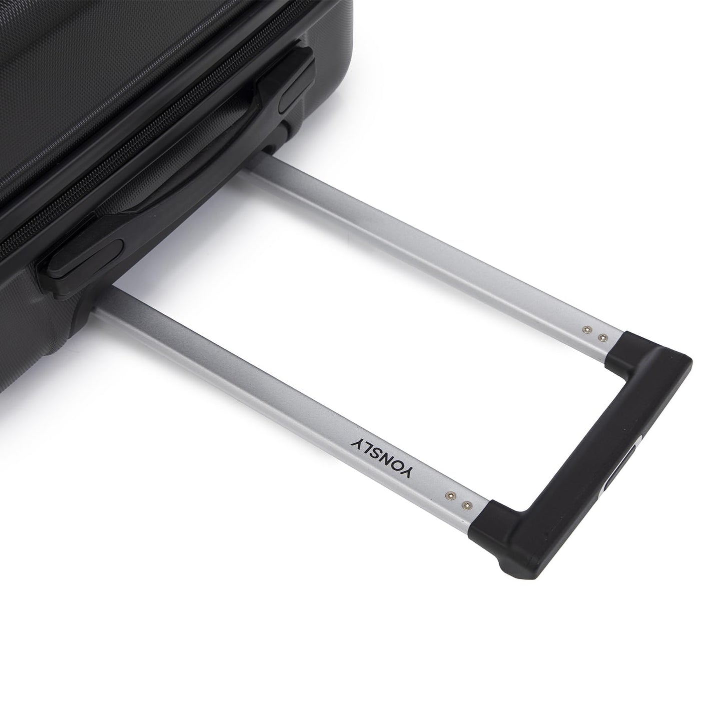 YONSLY® Reisekoffer Trolley Rollkoffer Handgepäck Set, Kofferset, Gepäckset, Travel Koffer Suitcase Hartschalenreisekoffer mit 4 Rollen 360°, Zahlenschloss, Weicher Gummigriff(3er Set,M,L&XL,Schwarz)