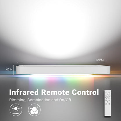 LQWELL® flache LED-Deckenleuchte mit Fernbedienung, IR-Steuerung