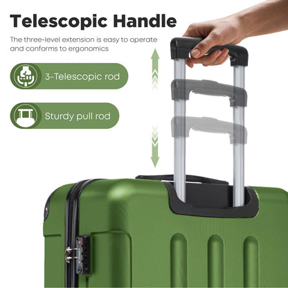 YONSLY® Premium Travel Suitcase TSA Lock, YKK Zipper Hardshell Suitcase Trolley Cabin Suitcase Rolling Suitcase Hand Luggage 4 Wheels