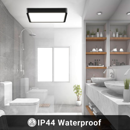 LQWELL® Ceiling Light LED Ceiling Lamp, IP44 Waterproof Bathroom Lamp Square Flat 23W 6000K 2400LM Modern Simple Lamp Thin for Living Room Bathroom Bedroom Kitchen Balcony Basement Office, 300 * 25mm