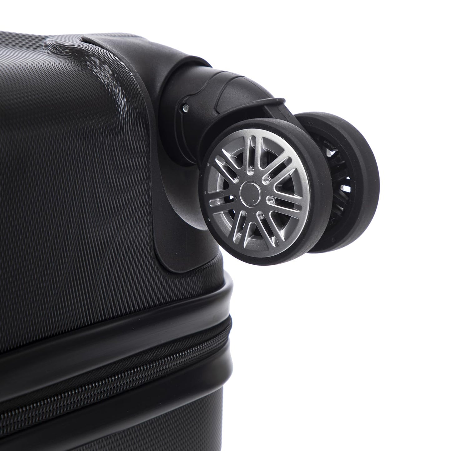 YONSLY® Reisekoffer Trolley Rollkoffer Handgepäck Set, Kofferset, Gepäckset, Hartschalenreisekoffer Travel Koffer Suitcase mit 4 Rollen 360°, Zahlenschloss, Weicher Gummigriff (3er Set,M,L&XL,Schwarz)
