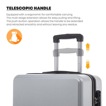 YONSLY® Premium Luggage TSA Lock, YKK Zipper Hardshell Suitcase Trolley Cabin Luggage Spinner Suitcase Carry-on 4 Wheels (L-XL Set)