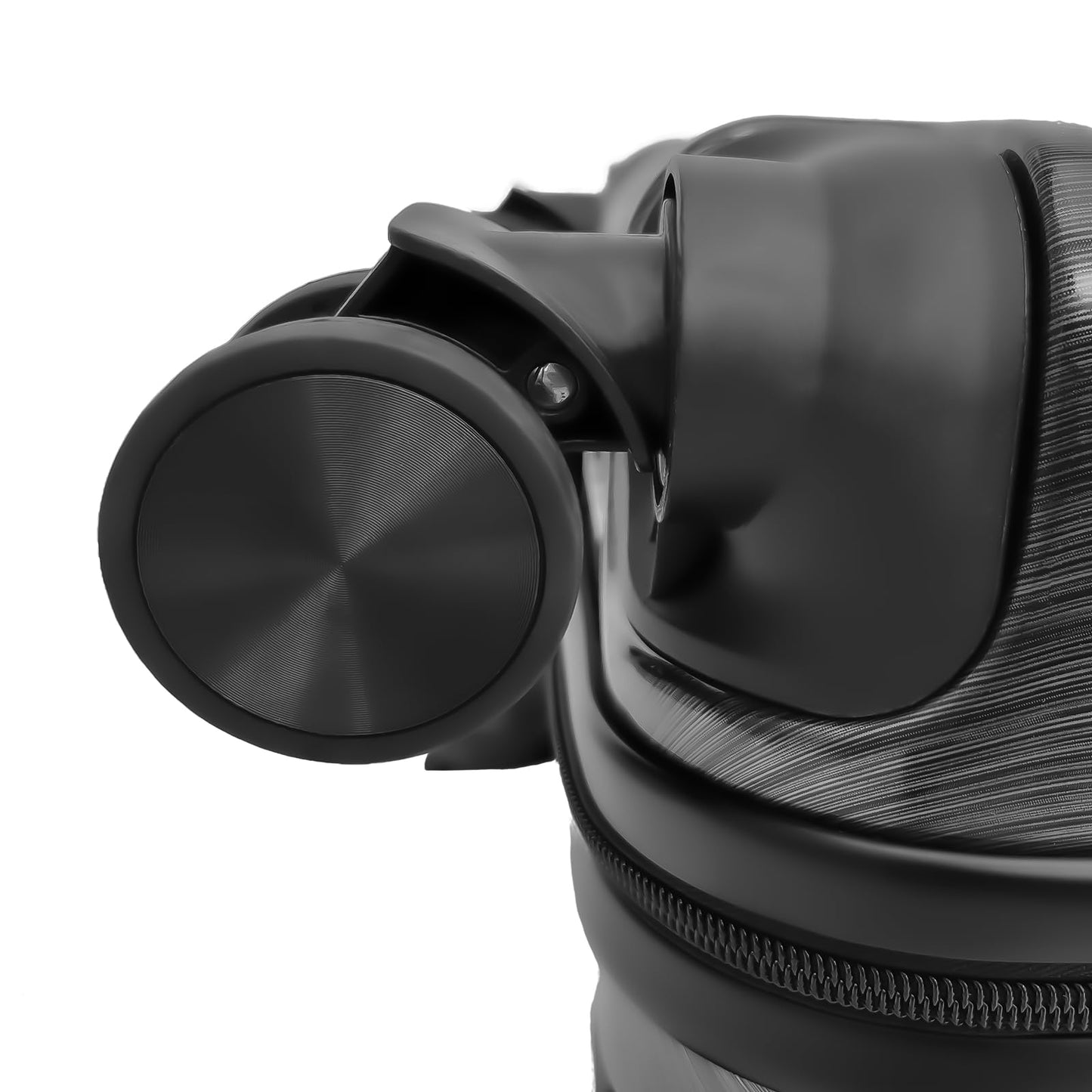 YONSLY® Suitcase Set, Trolley Travel Suitcase, Spinner Carry-on Luggage with 4 360° Wheels, ABS Hardshell, Security Lock, Soft Rubber Handle, 210D Lining (3-piece Set, M,L&XL, Black)