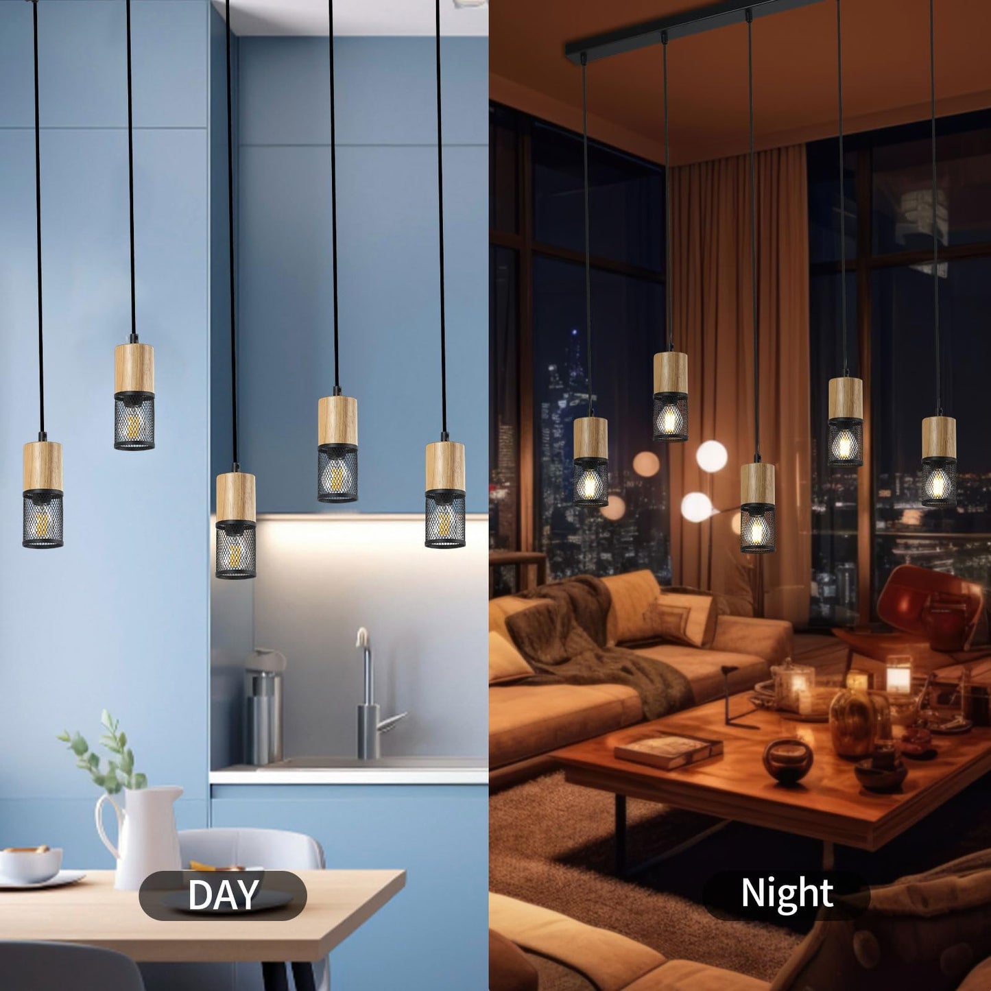 LQWELL® Pendant Lamp Hanging Lamp, Modern Hanging Light Pendant Light E14 Chandelier Multi-Flame for Living Room Bedroom Dining Room Hallway Cafes Studio Bar