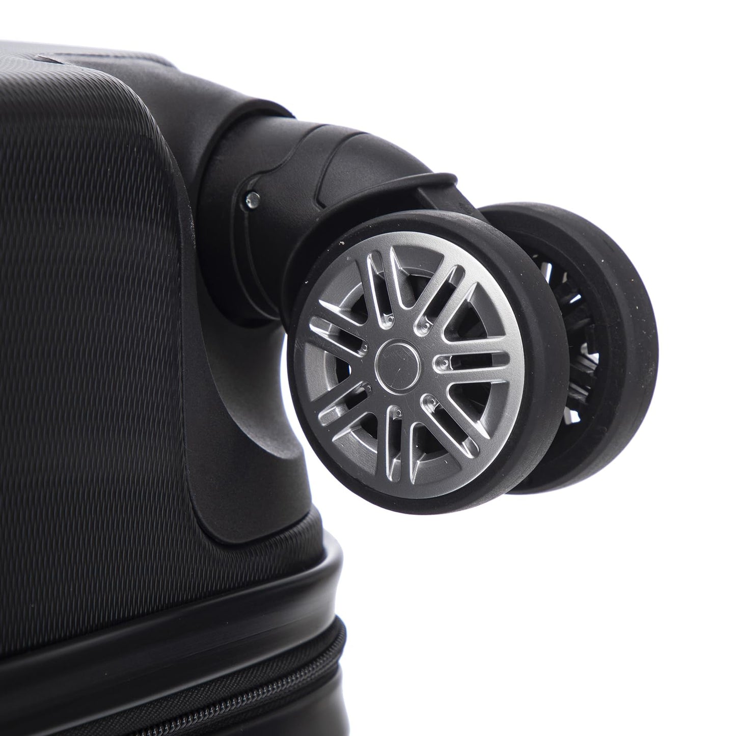 YONSLY® Trolley Reisekoffer Rollkoffer Handgepäck Set, Kofferset, Gepäckset, Koffer Suitcase, Hartschalenreisekoffer mit 4 Rollen 360°, Zahlenschloss, Weicher Gummigriff (3er Set, M,L&XL, Schwarz)