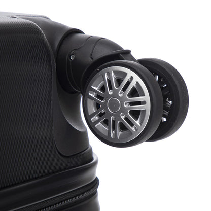 YONSLY® Trolley Reisekoffer Rollkoffer Handgepäck Set, Kofferset, Gepäckset, Koffer Suitcase, Hartschalenreisekoffer mit 4 Rollen 360°, Zahlenschloss, Weicher Gummigriff (3er Set, M,L&XL, Schwarz)