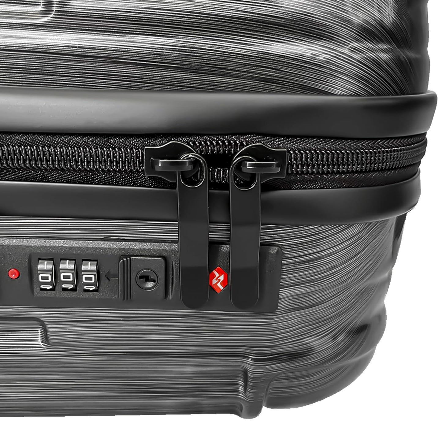 YONSLY® Suitcase Set, Trolley Travel Suitcase, Spinner Carry-on Luggage with 4 360° Wheels, ABS Hardshell, Security Lock, Soft Rubber Handle, 210D Lining (3-piece Set, M,L&XL, Black)