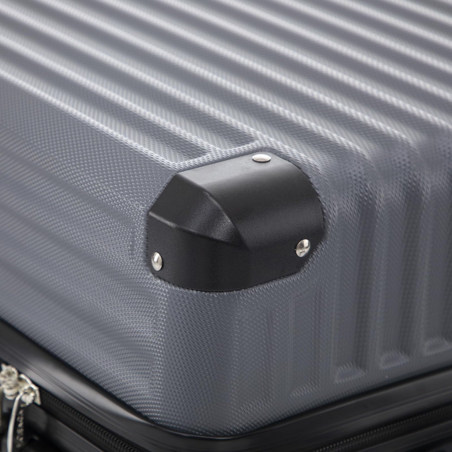 YONSLY® Trolley Travel Suitcase, Rolling Suitcase Carry-on Hardshell Suitcase with 4 360° Wheels, Combination Lock, Soft Rubber Handle