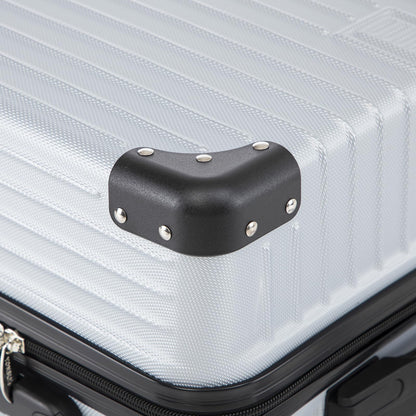 YONSLY® Trolley Suitcase, Rolling Carry-on Luggage, Cabin Suitcase Hard-Shell Travel Suitcase with 4 360° Wheels, Combination Lock, Soft Rubber Handle