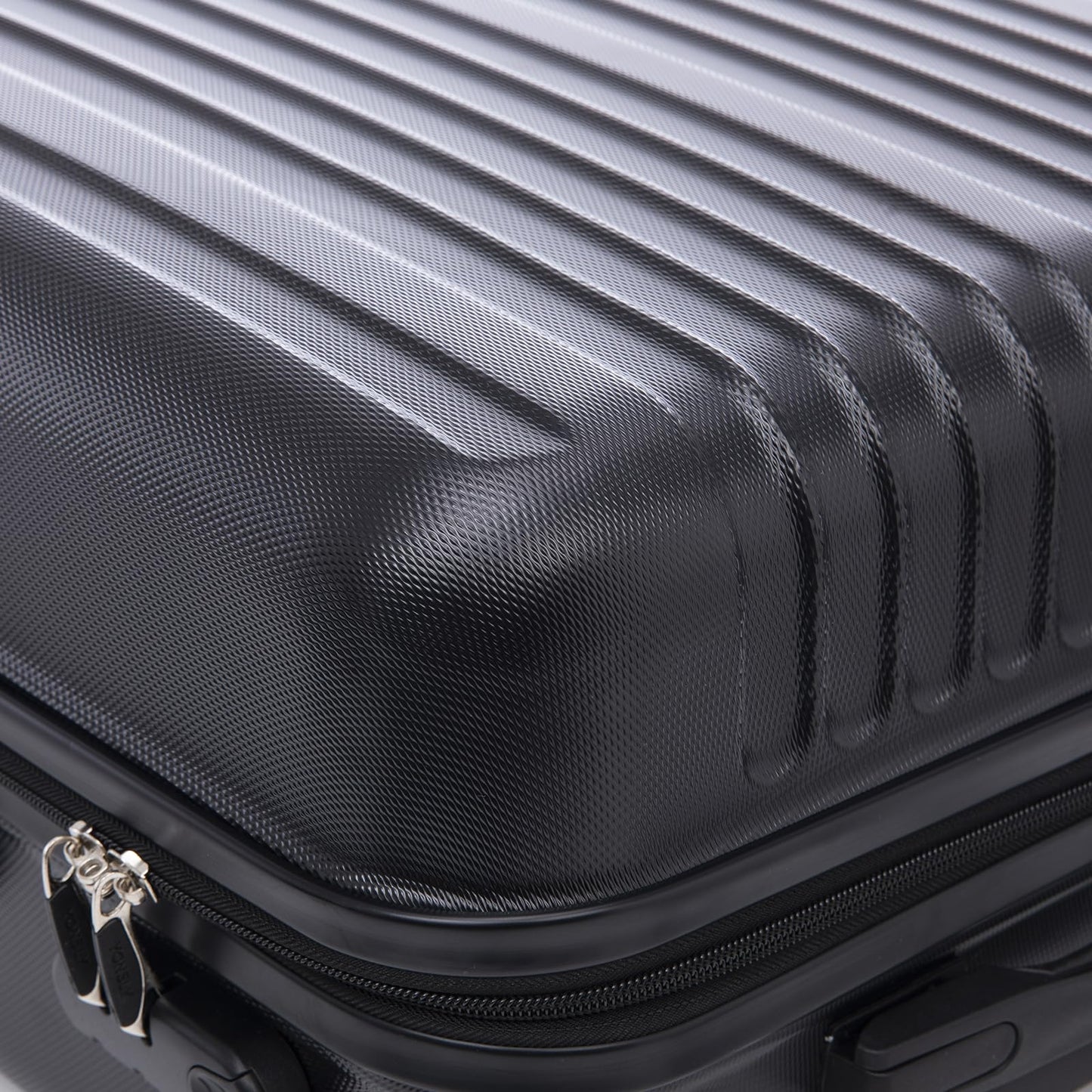 YONSLY® Reisekoffer Trolley Set, Rollkoffer Handgepäck, Kabinenkoffer, Travel Koffer Suitcase Hartschalenreisekoffer mit 4 Rollen 360°, Zahlenschloss, Weicher Gummigriff
