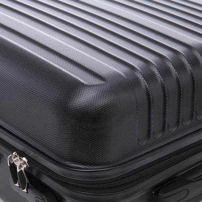 YONSLY® Reisekoffer Trolley Set, Rollkoffer Handgepäck, Kabinenkoffer, Travel Koffer Suitcase Hartschalenreisekoffer mit 4 Rollen 360°, Zahlenschloss, Weicher Gummigriff