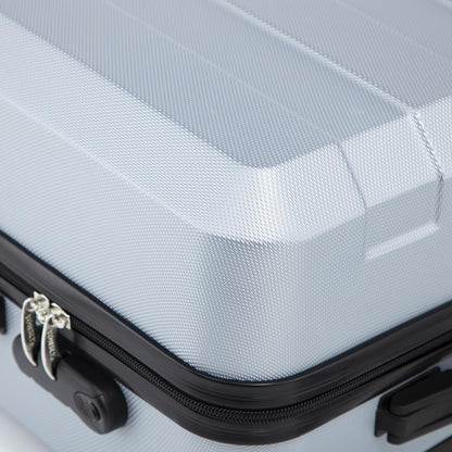 YONSLY® Trolley Suitcase, Travel Rolling Suitcase Cabin Luggage Hardside Suitcase with 4 360° Wheels, Combination Lock, Soft Rubber Handle