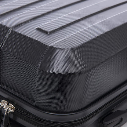 YONSLY® Travel Suitcase Trolley, Rolling Carry-On Luggage Set, Cabin Suitcase, Travel Suitcase with 4 360° Wheels, Combination Lock, Soft Rubber Handle, Hard-Shell Travel Suitcase