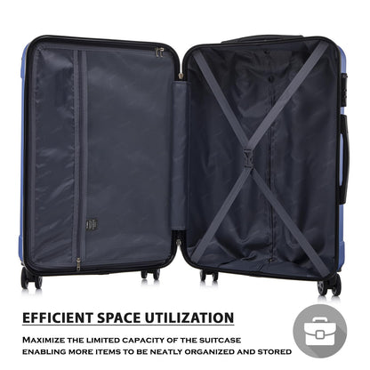YONSLY® Trolley Suitcase, Travel Suitcase, Carry-On Suitcase, Hardshell Suitcase with 4 360° Wheels, Combination Lock, Soft Rubber Handle for Travel, Camping