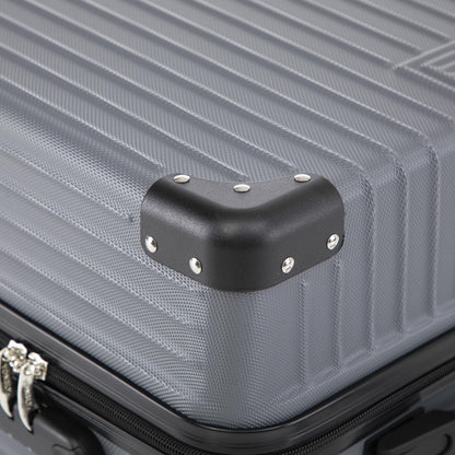 YONSLY® Trolley Luggage Set, Carry-on Suitcase, Luggage Set, Hard-shell Travel Suitcase with 4 360° Spinner Wheels, Combination Lock, Soft Rubber Handle (3-piece set, M, L & XL)