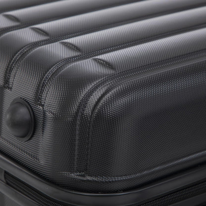 YONSLY® Reisekoffer Trolley Rollkoffer Handgepäck Set, Kabinenkoffer, Travel Koffer Suitcase Hartschalenreisekoffer mit 4 Rollen 360°, Zahlenschloss, Weicher Gummigriff