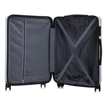 YONSLY® Trolley Suitcase Set, Travel Rolling Suitcase Hand Luggage, Luggage Set, Hardshell Suitcase with 4 360° Wheels, Combination Lock, Soft Rubber Handle (4-Piece Set, S,M,L&XL)