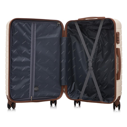 YONSLY® Reisekoffer Trolley Rollkoffer Handgepäck Set, Kabinenkoffer, Hartschalenreisekoffer Koffer Suitcase mit 4 Rollen 360°, Zahlenschloss, Weicher Gummigriff