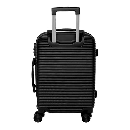 YONSLY® Koffer Suitcase Set, Trolley Reisekoffer, Rollkoffer Handgepäck mit 4 Rollen 360°, ABS Hartschalen, Sicherheitsschloss, Weicher Gummigriff, 210D-Futter (3er Set, M,L&XL, Schwarz)