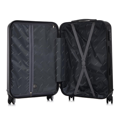 YONSLY® Reisekoffer Trolley Rollkoffer Handgepäck Set, Kabinenkoffer, Hartschalenreisekoffer Travel Koffer Suitcase mit 4 Rollen 360°, Zahlenschloss, Weicher Gummigriff