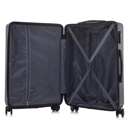 YONSLY® Trolley Luggage Suitcase Set, Roller Suitcase Carry-On, Luggage Set Hard-Shell Suitcase with 4 360° Wheels, Combination Lock, Soft Rubber Handle (4-Piece Set, S,M,L&XL)