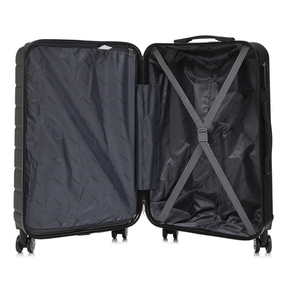 YONSLY® Trolley Reisekoffer Set, Koffer Suitcase, Rollkoffer Handgepäck Hartschalenreisekoffer mit Zahlenschloss, 4 Rollen 360°, Weicher Gummigriff