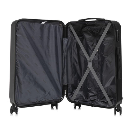 YONSLY® Koffer Suitcase, Trolley Reisekoffer Set, Rollkoffer Handgepäck, Kabinenkoffer Hartschalenreisekoffer mit 4 Rollen 360°, Zahlenschloss, Weicher Gummigriff