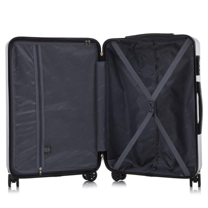 YONSLY® Trolley Reisekoffer Travel Suitcase, Rollkoffer Handgepäck, Hartschalenreisekoffer mit 4 Rollen 360°, Zahlenschloss, Weicher Gummigriff