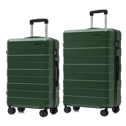 YONSLY® Premium Luggage TSA Lock, YKK Zipper Hardshell Suitcase Trolley Carry-on Spinner Suitcase Hand Luggage 4 Wheels (L-XL Set)