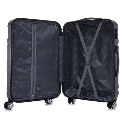 YONSLY® Travel Suitcase Trolley, Rolling Carry-On Luggage Set, Cabin Suitcase, Travel Suitcase with 4 360° Wheels, Combination Lock, Soft Rubber Handle, Hard-Shell Travel Suitcase