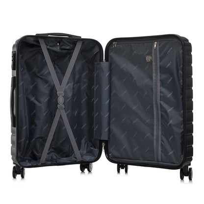 YONSLY® Reisekoffer Trolley Rollkoffer Handgepäck Set, Kabinenkoffer, Travel Koffer Suitcase Hartschalenreisekoffer mit 4 Rollen 360°, Zahlenschloss, Weicher Gummigriff