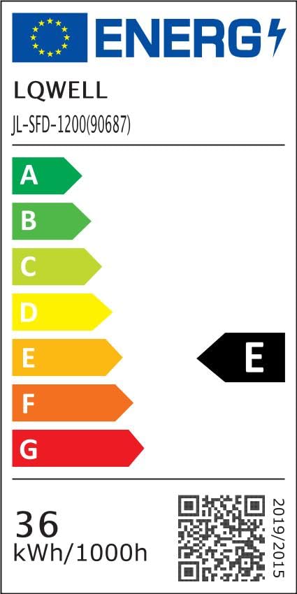 LQWELL LED Feuchtraumleuchte, LED Röhre 120x6.8x5cm IP65 Wasserfest, 36W 4050LM 4000K, Deckenleuchte Lange als Kellerleuchte, Wannenleuchte, Nassraumleuchte, Garagelampe, Werkstattlampe, 5 Stück