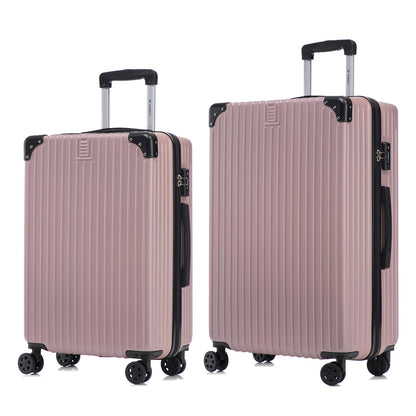 YONSLY® Premium Luggage TSA Lock, YKK Zipper Hard Shell Suitcase Trolley Cabin Luggage Roller Suitcase Carry-On 4 Wheels (L-XL-Set)