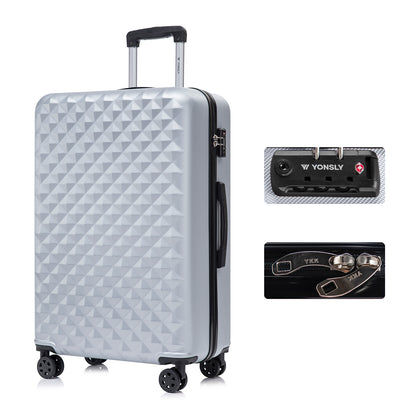 YONSLY® Premium Travel Suitcase TSA Lock, YKK Zipper Hard-Shell Suitcase Trolley Cabin Luggage Roller Suitcase Carry-on 4 Wheels