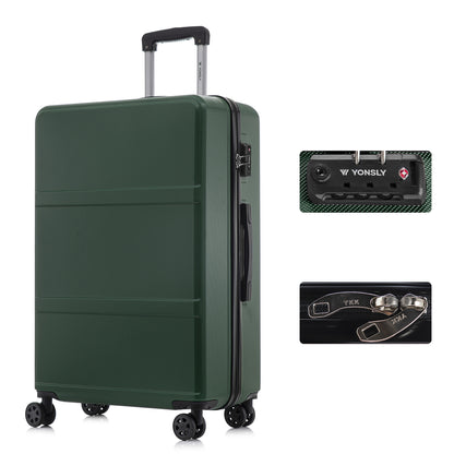 YONSLY® Premium Luggage TSA Lock, YKK Zipper Hardshell Suitcase Trolley Cabin Luggage Roller Suitcase Carry-on 4 Wheels