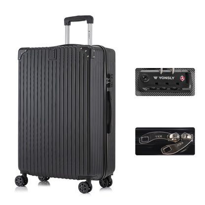 YONSLY® Premium Luggage TSA Lock, YKK Zipper Hardshell Suitcase Trolley Carry-On Luggage Spinner Suitcase 4 Wheels