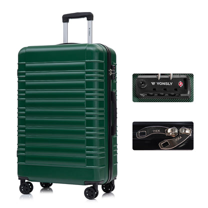 YONSLY® Premium Luggage TSA Lock, YKK Zipper Hardside Suitcase Carry-On Rolling Luggage Spinner 4 Wheels