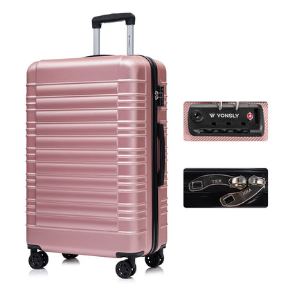 YONSLY® Premium Luggage TSA Lock, YKK Zipper Hardside Suitcase Carry-On Rolling Luggage Spinner 4 Wheels