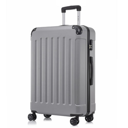 YONSLY® Trolley Suitcase, Travel Suitcase, Carry-On Suitcase, Hardshell Suitcase with 4 360° Wheels, Combination Lock, Soft Rubber Handle for Travel, Camping