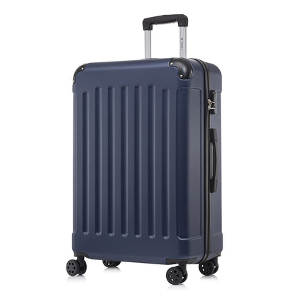 YONSLY® Suitcase, Trolley Travel Suitcase, Rolling Carry-on Luggage with 4 360° Wheels, ABS Hardshell, Security Lock, Soft Rubber Handle, 210D Lining