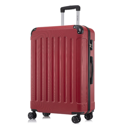 YONSLY® Suitcase, Trolley Travel Suitcase, Rolling Suitcase Carry-On with 4 360° Wheels, Hardshell Travel Suitcase, Combination Lock, Soft Rubber Handle