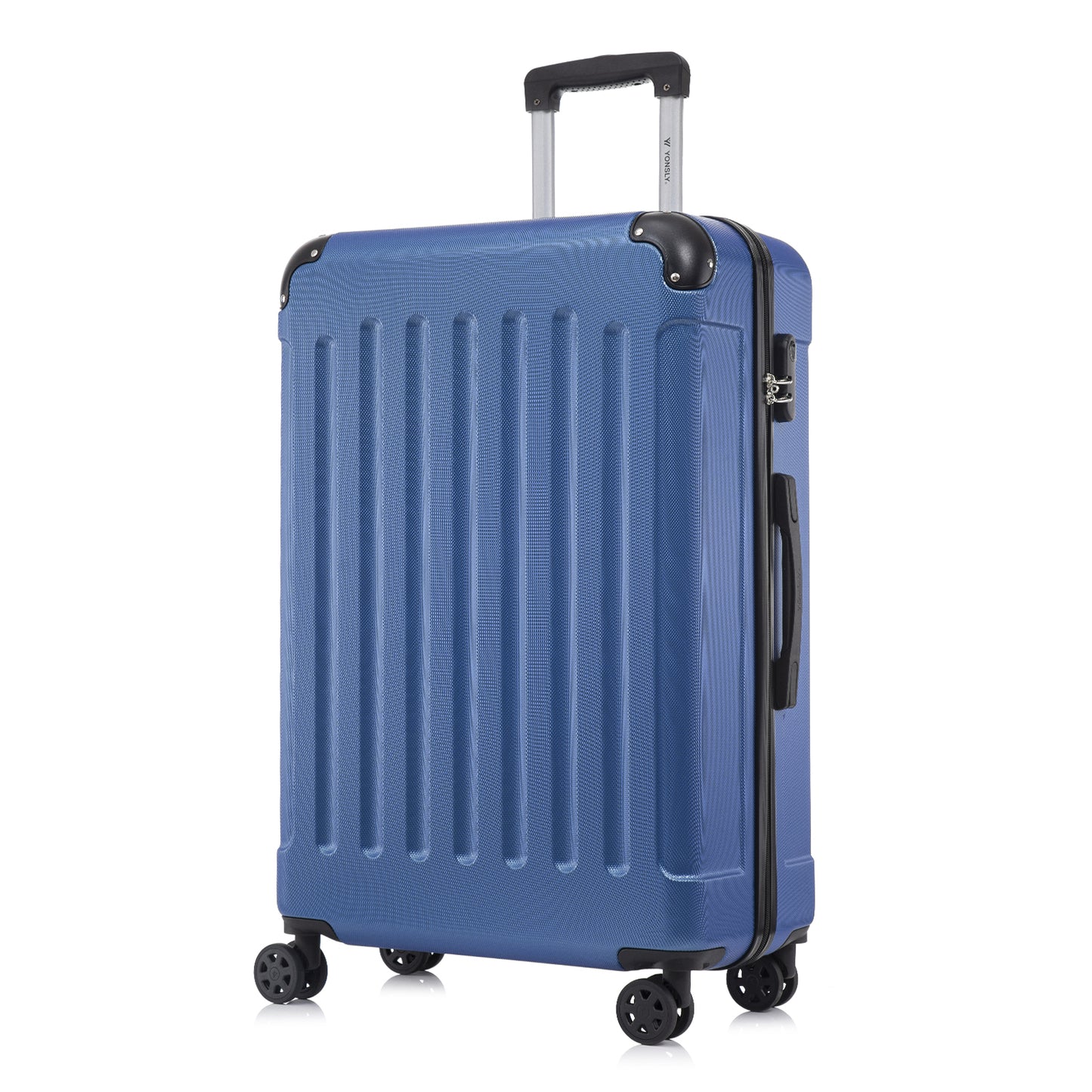 YONSLY® Suitcase, Trolley Travel Suitcase, Rolling Suitcase Carry-On with 4 360° Wheels, Hardshell Travel Suitcase, Combination Lock, Soft Rubber Handle