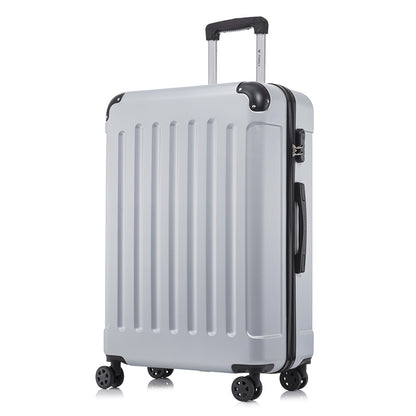 YONSLY® Suitcase, Trolley Travel Suitcase, Rolling Carry-on Luggage with 4 360° Wheels, ABS Hardshell, Security Lock, Soft Rubber Handle, 210D Lining