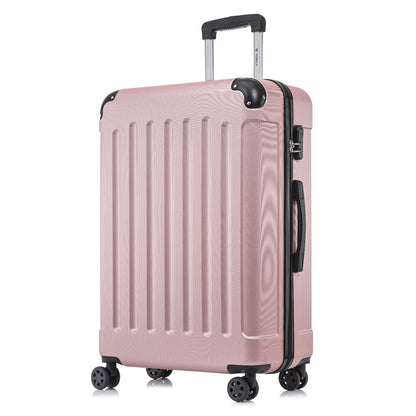 YONSLY® Trolley Suitcase, Travel Suitcase, Carry-On Suitcase, Hardshell Suitcase with 4 360° Wheels, Combination Lock, Soft Rubber Handle for Travel, Camping